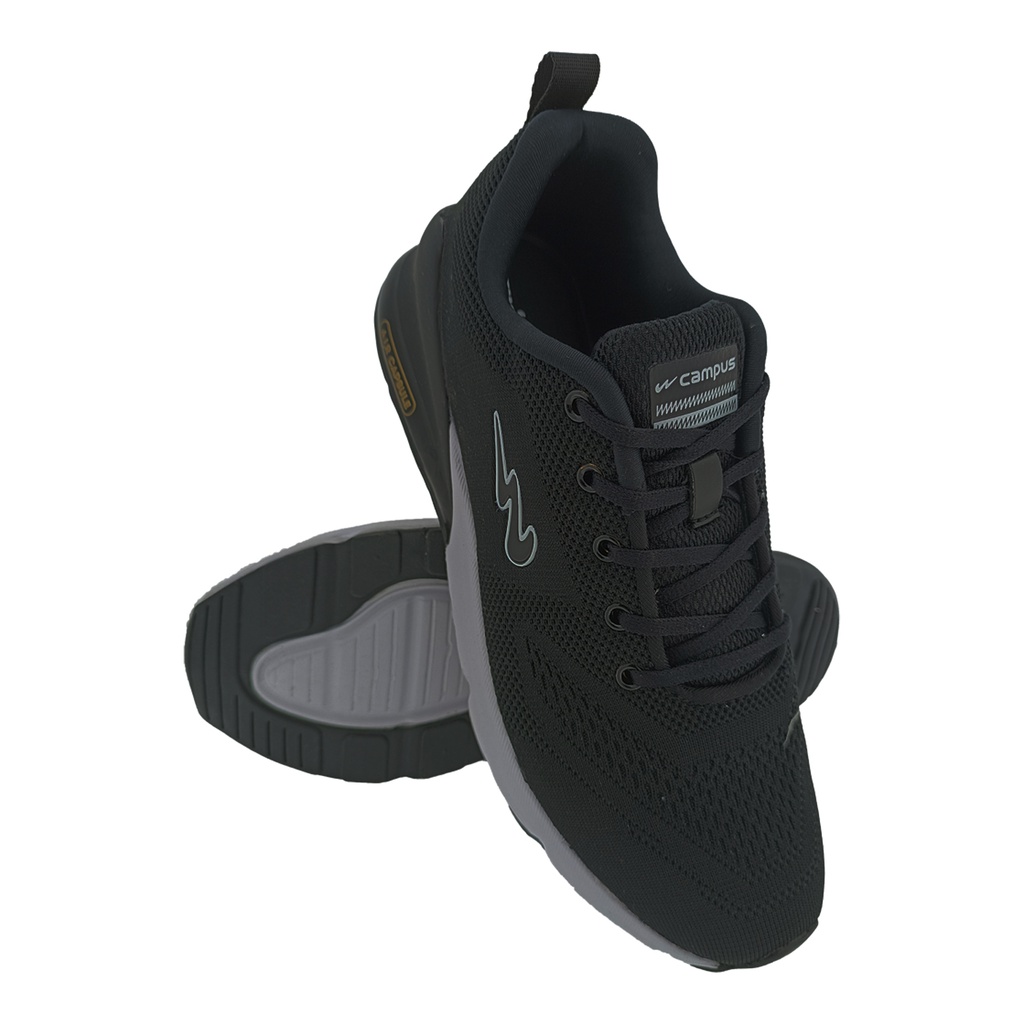 Campus black clearance running shoes